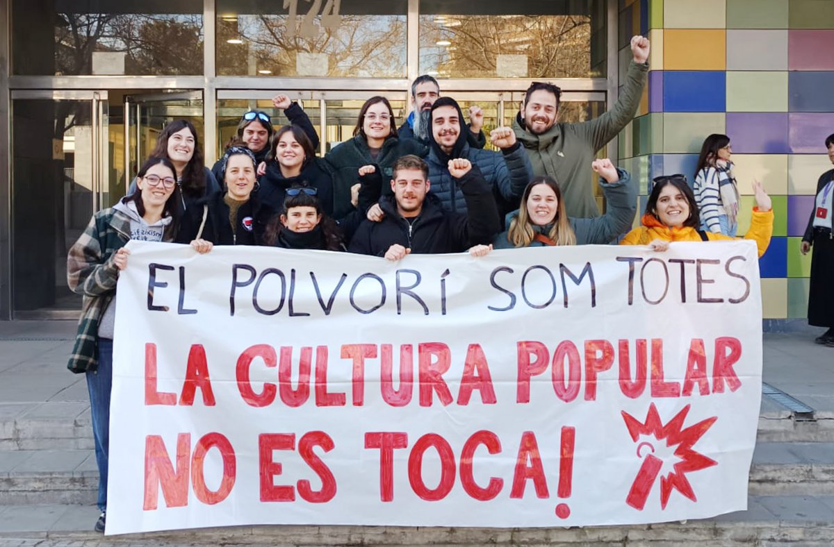 Els membres del Polvorí que van assistir al judici de dimecres als Jutjats de Granollers