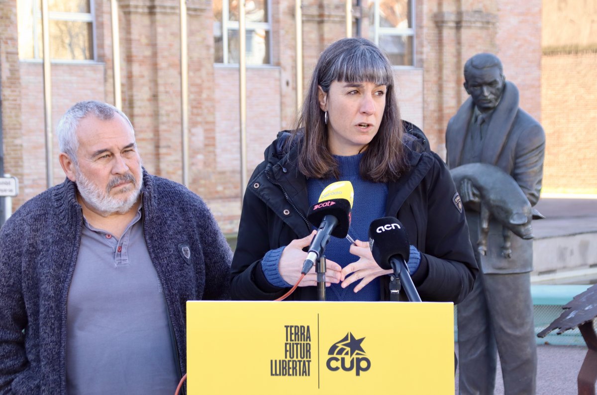 La portaveu nacional de la CUP, Su Moreno, en la seva intervenció a Vic
