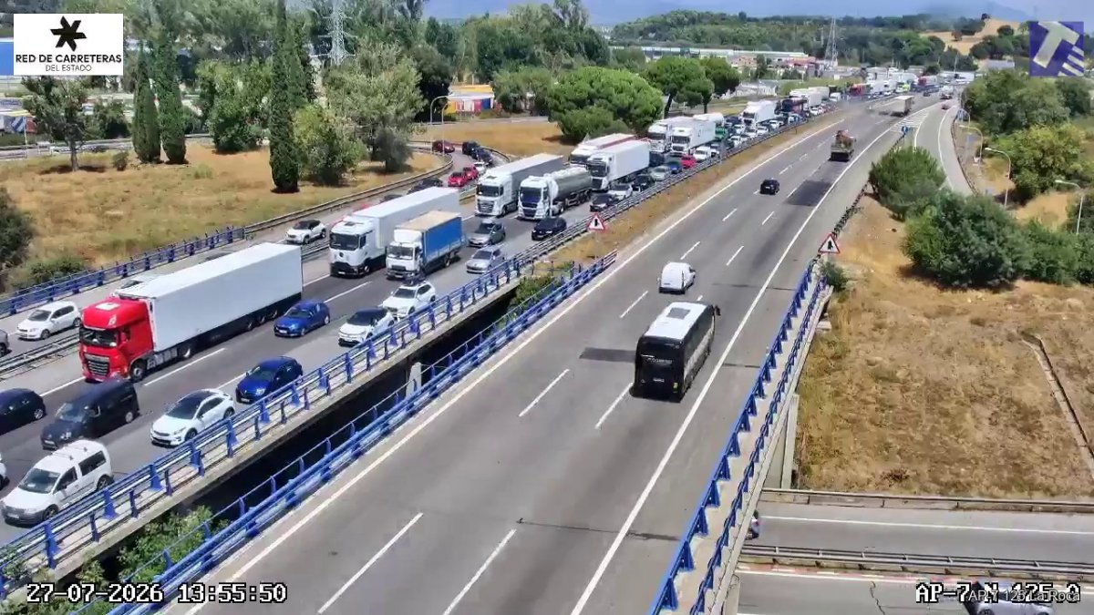 Normalitzada la circulació després de tres accidents a l’AP-7 entre Granollers, la Roca i Cardedeu