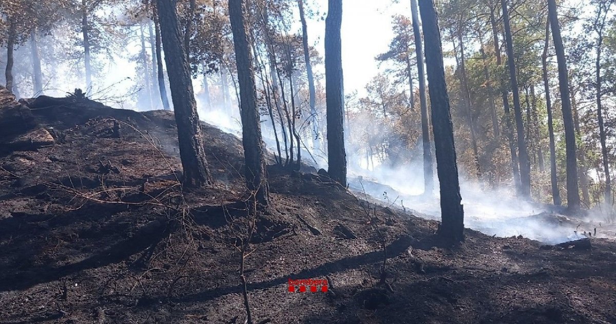 Els Bombers tenen “encerclat” un incendi de baixa intensitat a Oristà