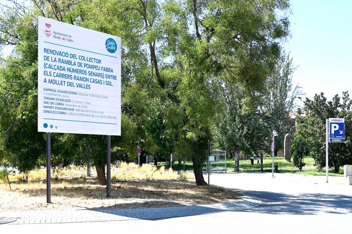 Mollet inicia la renovació del col·lector de Pompeu Fabra