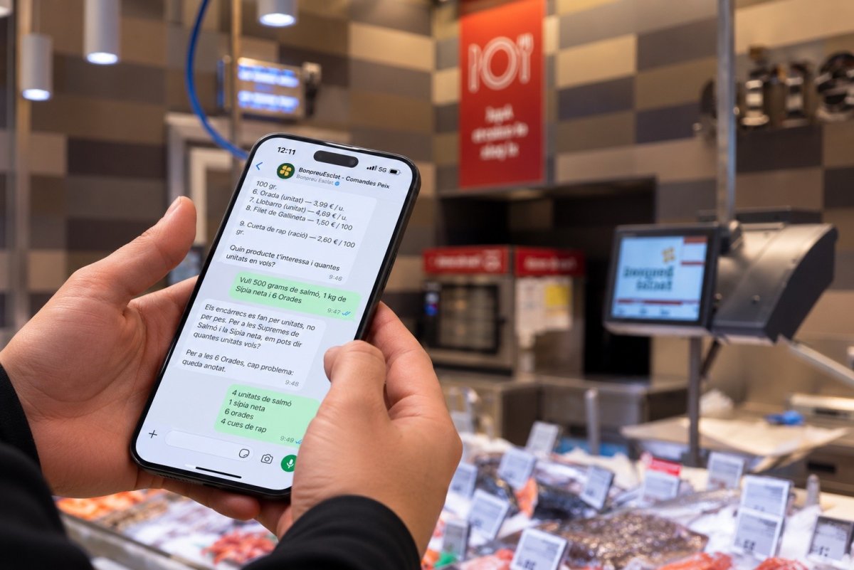 Bon Preu incorpora la IA per fer comandes a la peixateria per WhatsApp