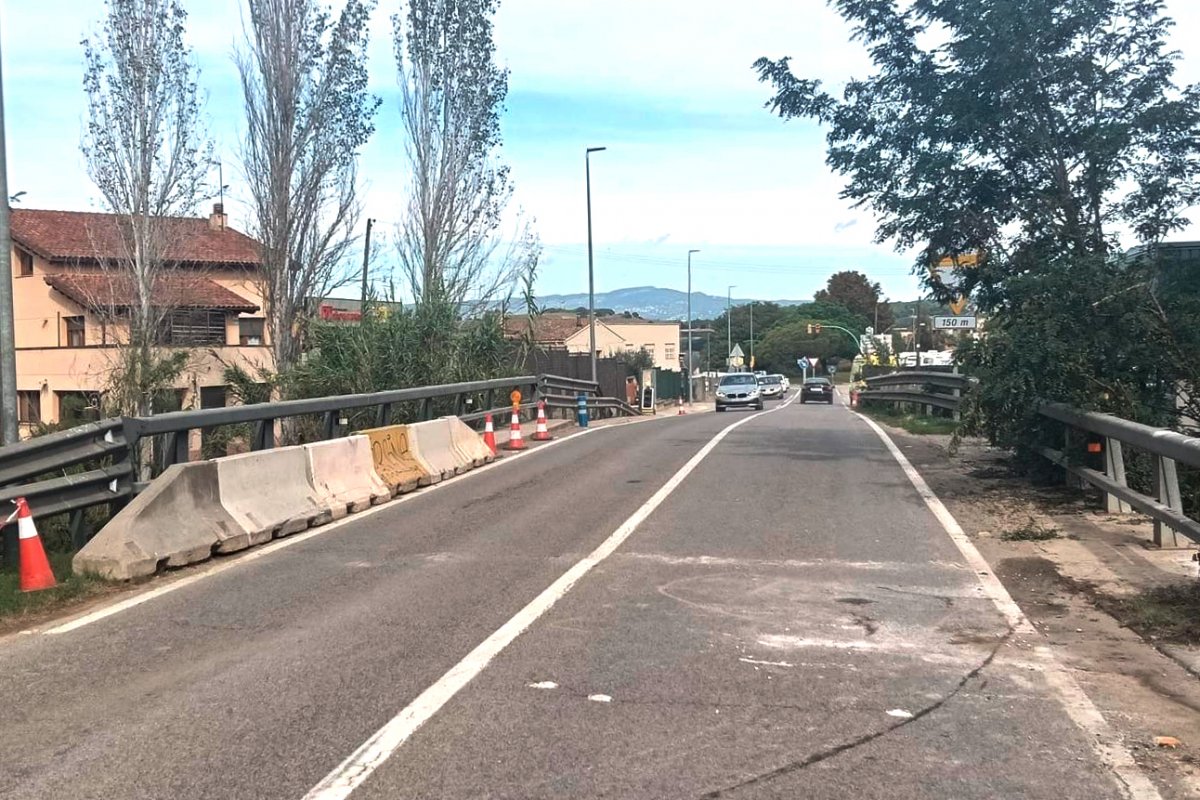Reoberta des d’aquest migdia la carretera que connecta Vilanova i Vallromanes pel pont de la riera d’Ardenya