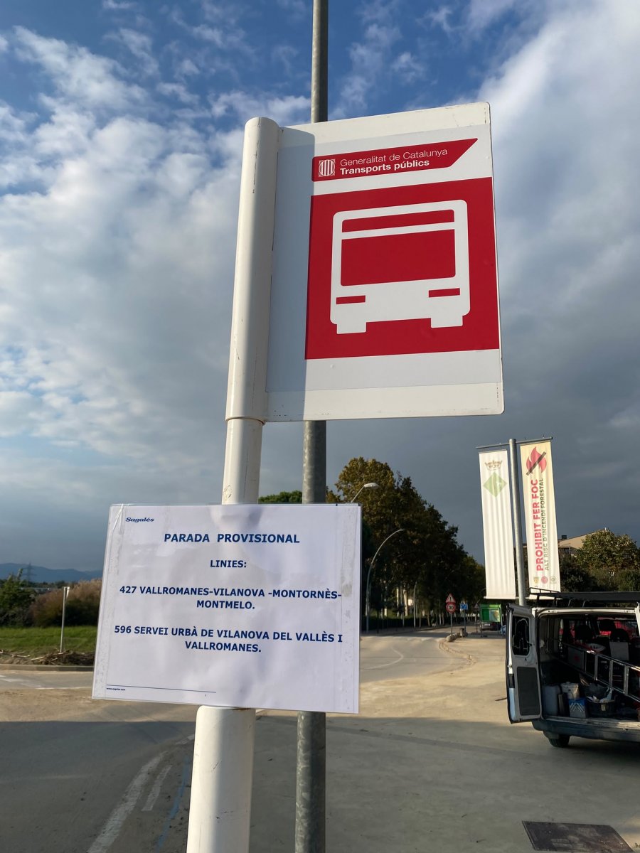 Vallromanes activa un bus llançadora cap a Vilanova pel tall del pont de la BP-5002